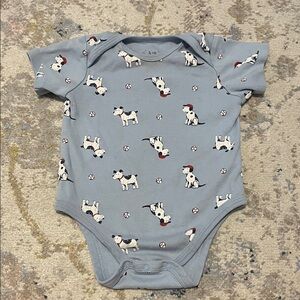 Cat & Jack Blue Bodysuit with Puppy Print